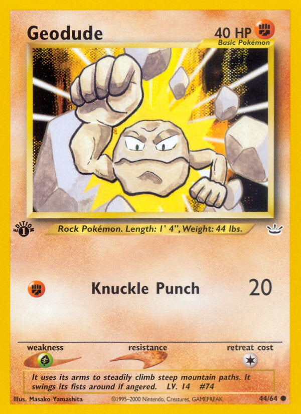 Neo Revelation Geodude #44/64 first edition